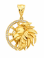 Royal Lion Head Gold Pendant