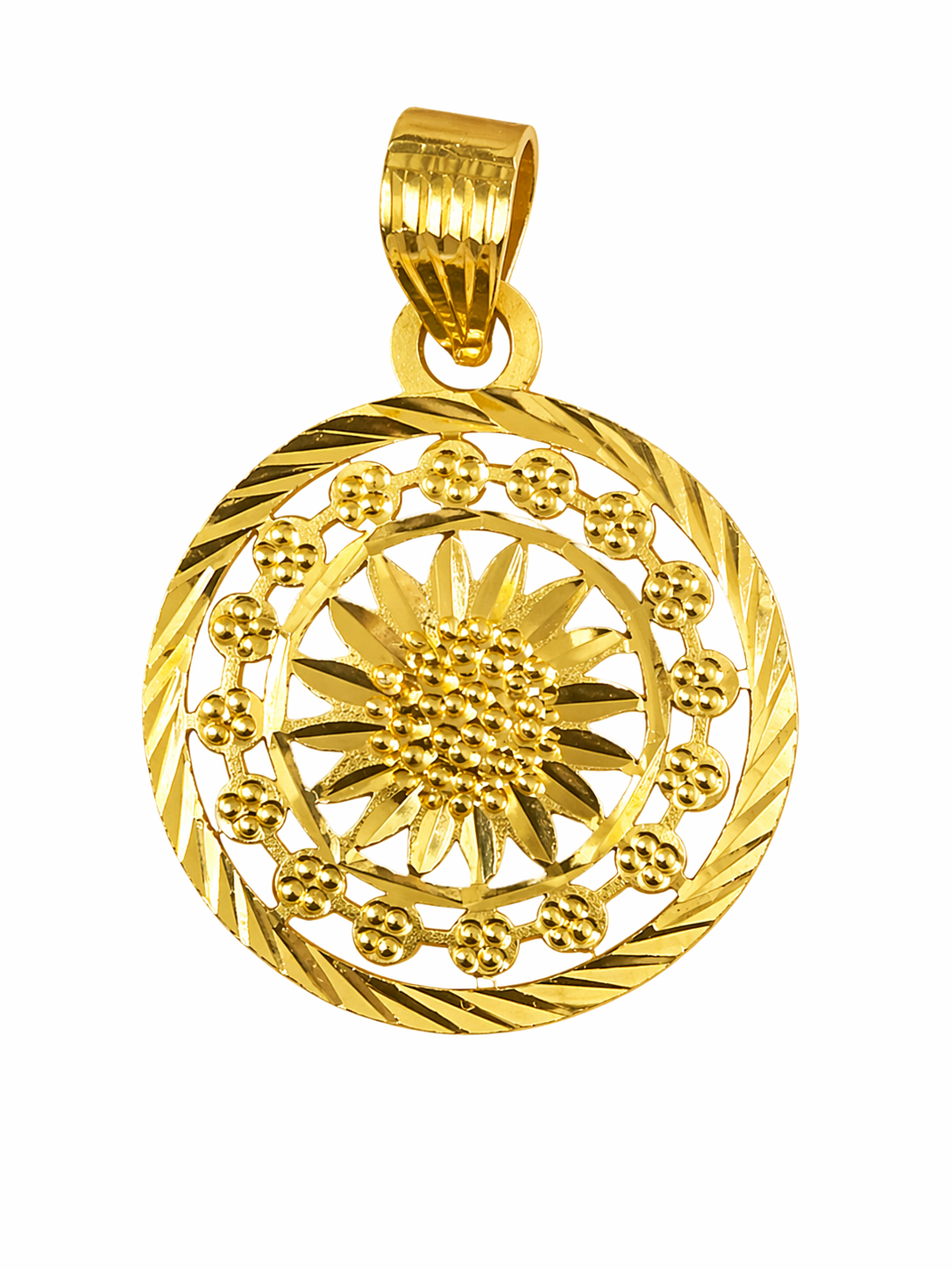 Golden Floral Mandala Pendant Main image