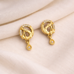 Classic Circle Gold Drop Earrings
