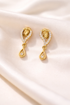 Gold Leaf Drop Earrings