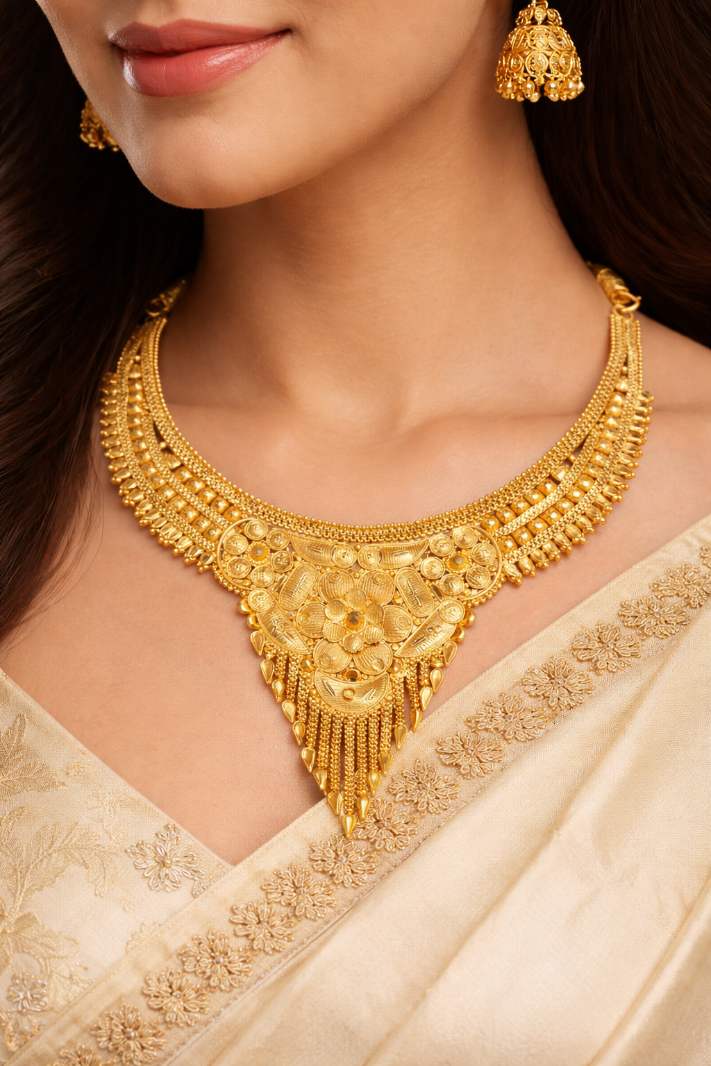 Royal Antique Temple Cascade Necklace