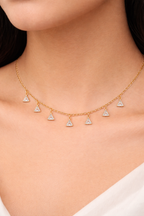 Crystal Triangle Charm Necklace