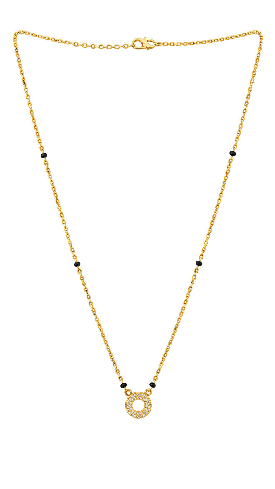 Elegant Circular Stone Mangalsutra Necklace