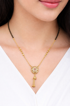 Elegant Floral Drop Mangalsutra Necklace