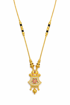 Elegant Floral Temple Design Mangalsutra Necklace