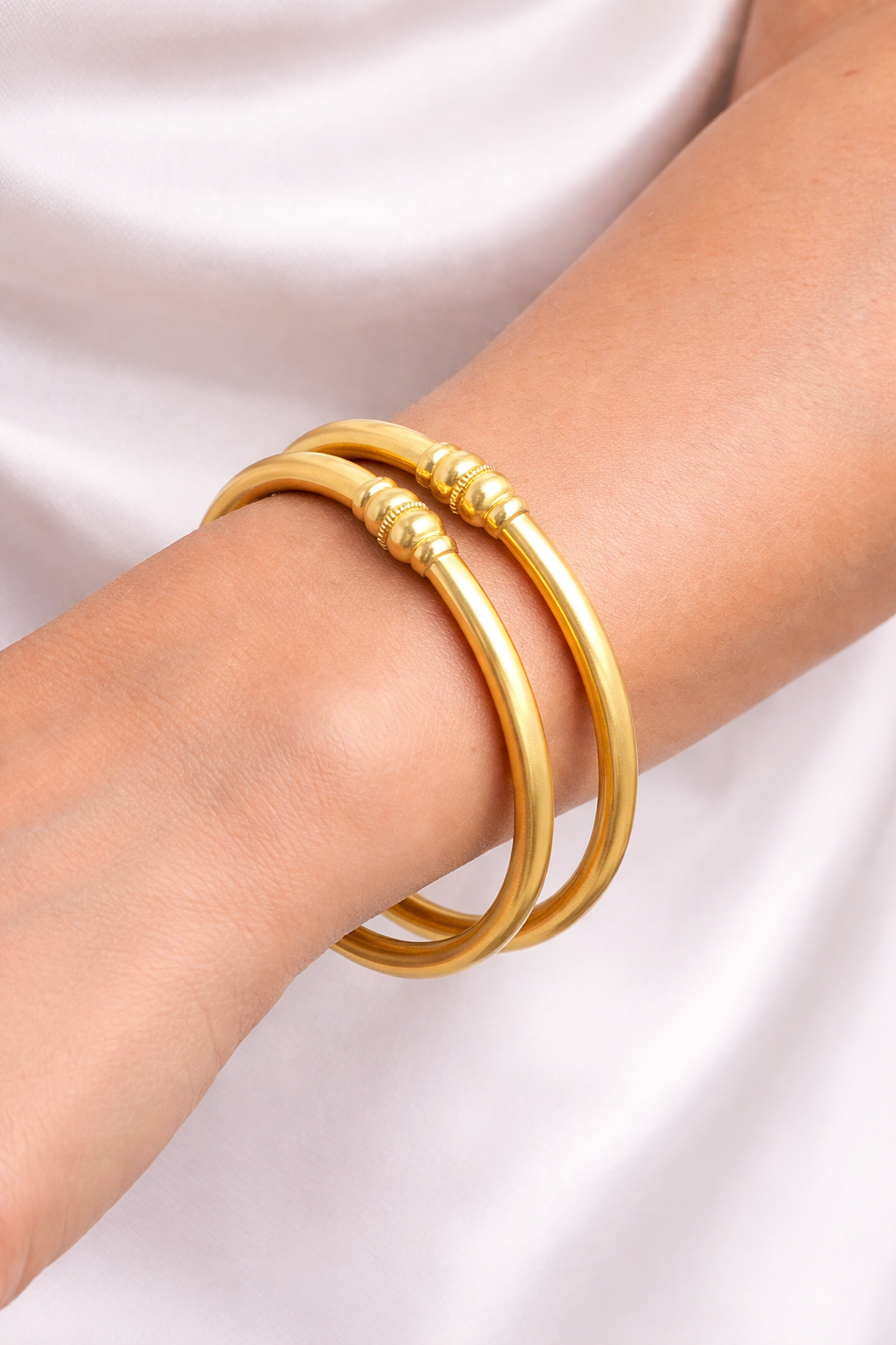 Classic Gold Hoop Bangles Set