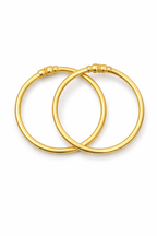 Classic Gold Hoop Bangles Set