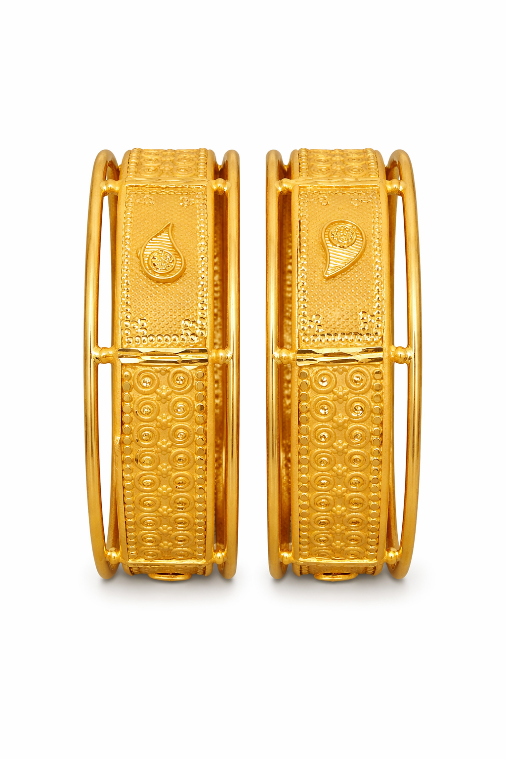 Elegant Antique Design Gold Bangles Set