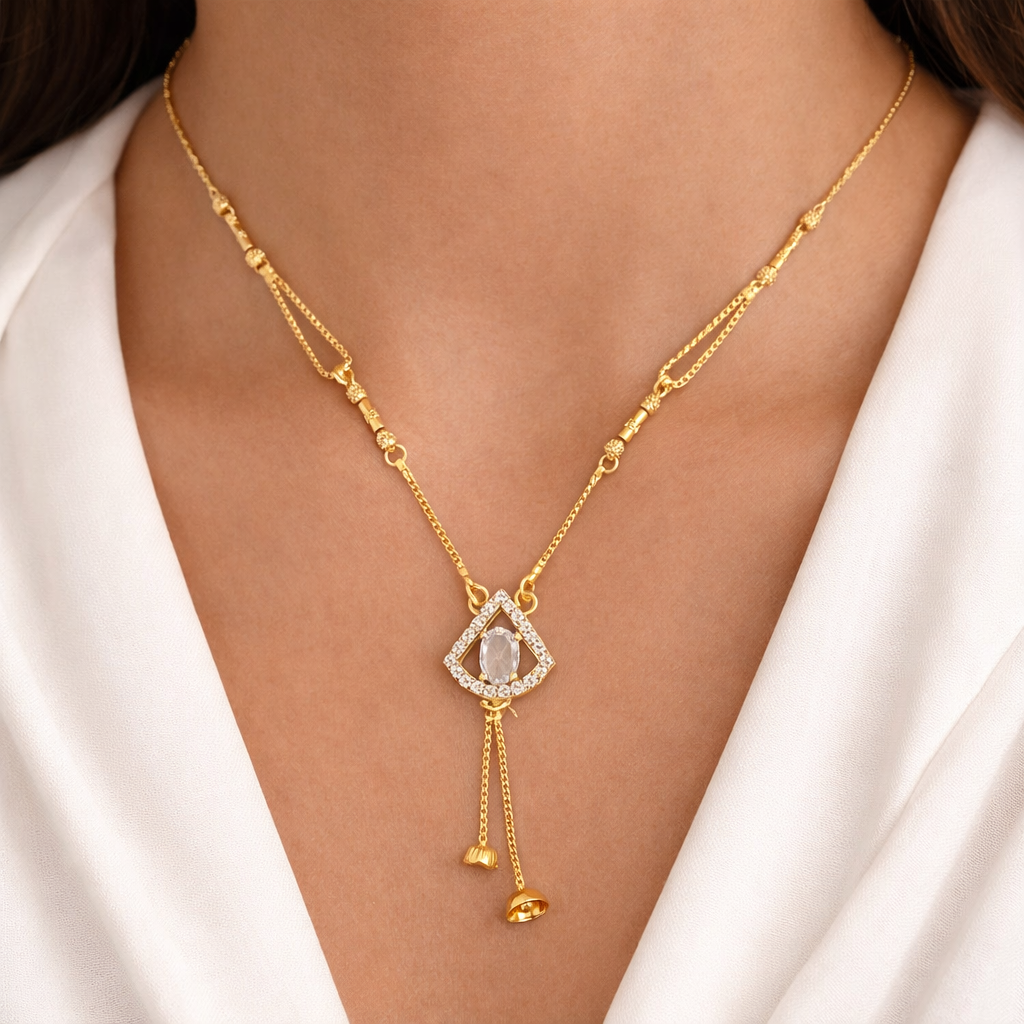 Diamond Drop Charm Necklace Secondary image