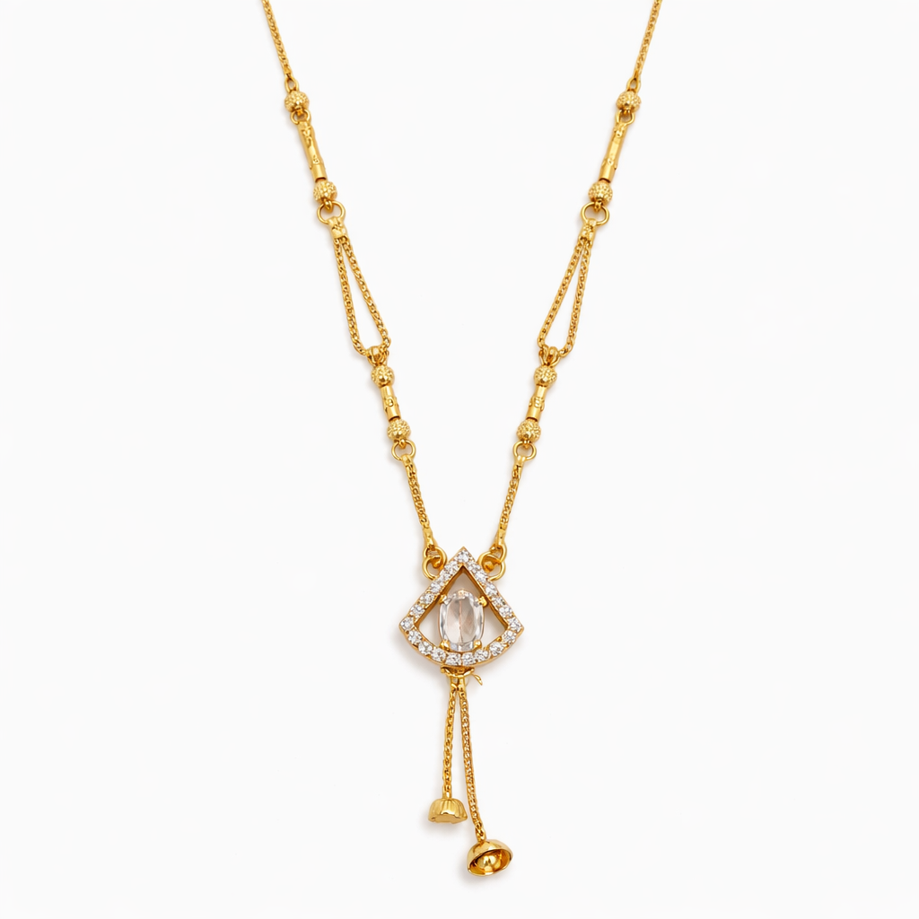 Diamond Drop Charm Necklace