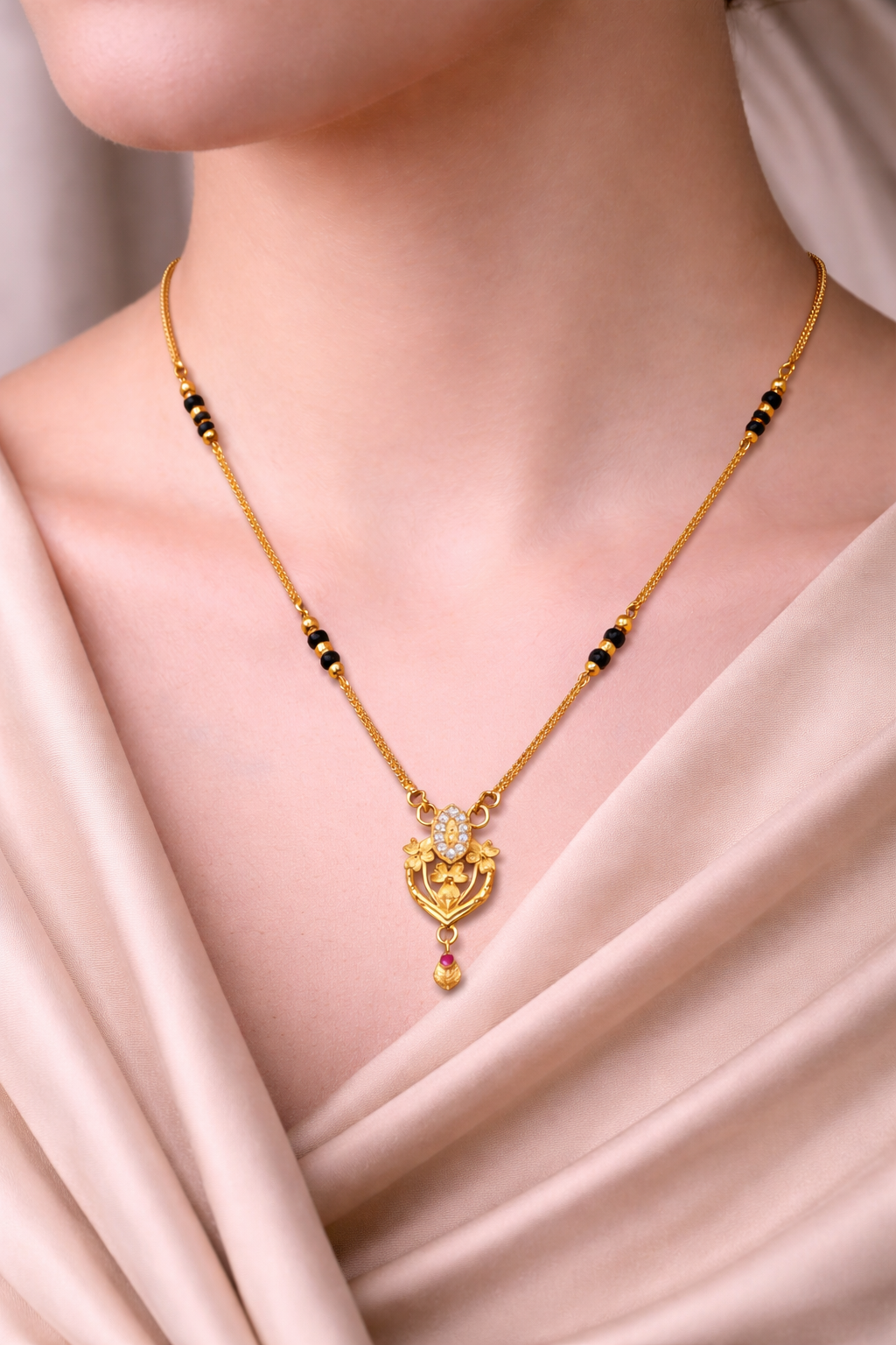 Royal Floral Drop Mangalsutra