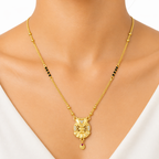 Heart Owl Charm Mangalsutra