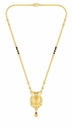 Heart Owl Charm Mangalsutra