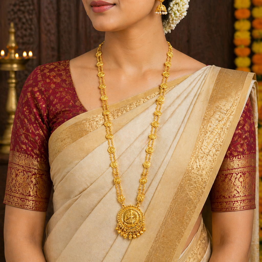 Lakshmi Hara Coin Necklace