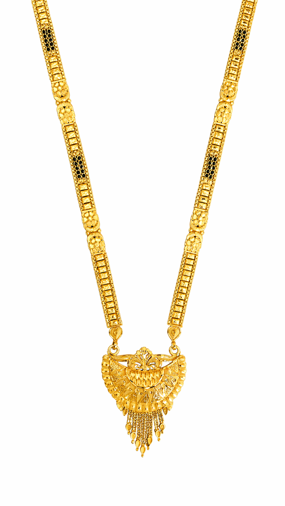 Royal Black Bead Antique Mangalsutra Necklace Main image