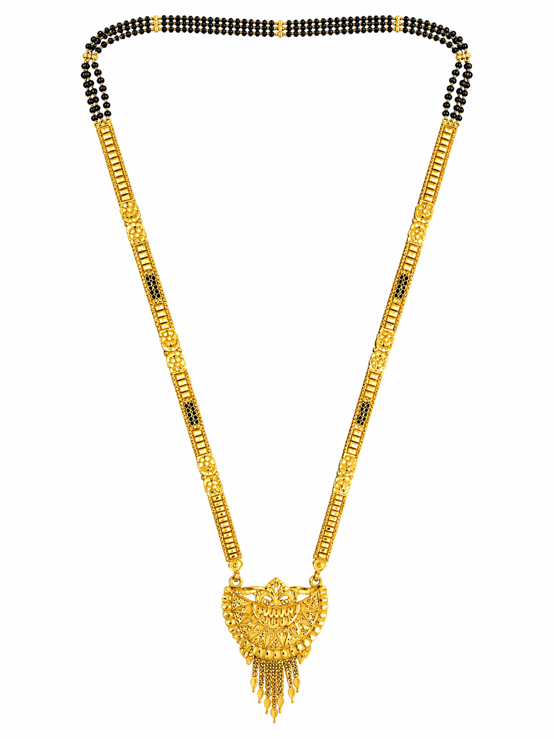 Royal Black Bead Antique Mangalsutra Necklace Secondary image