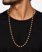 Royal Black & Gold Beaded Chain