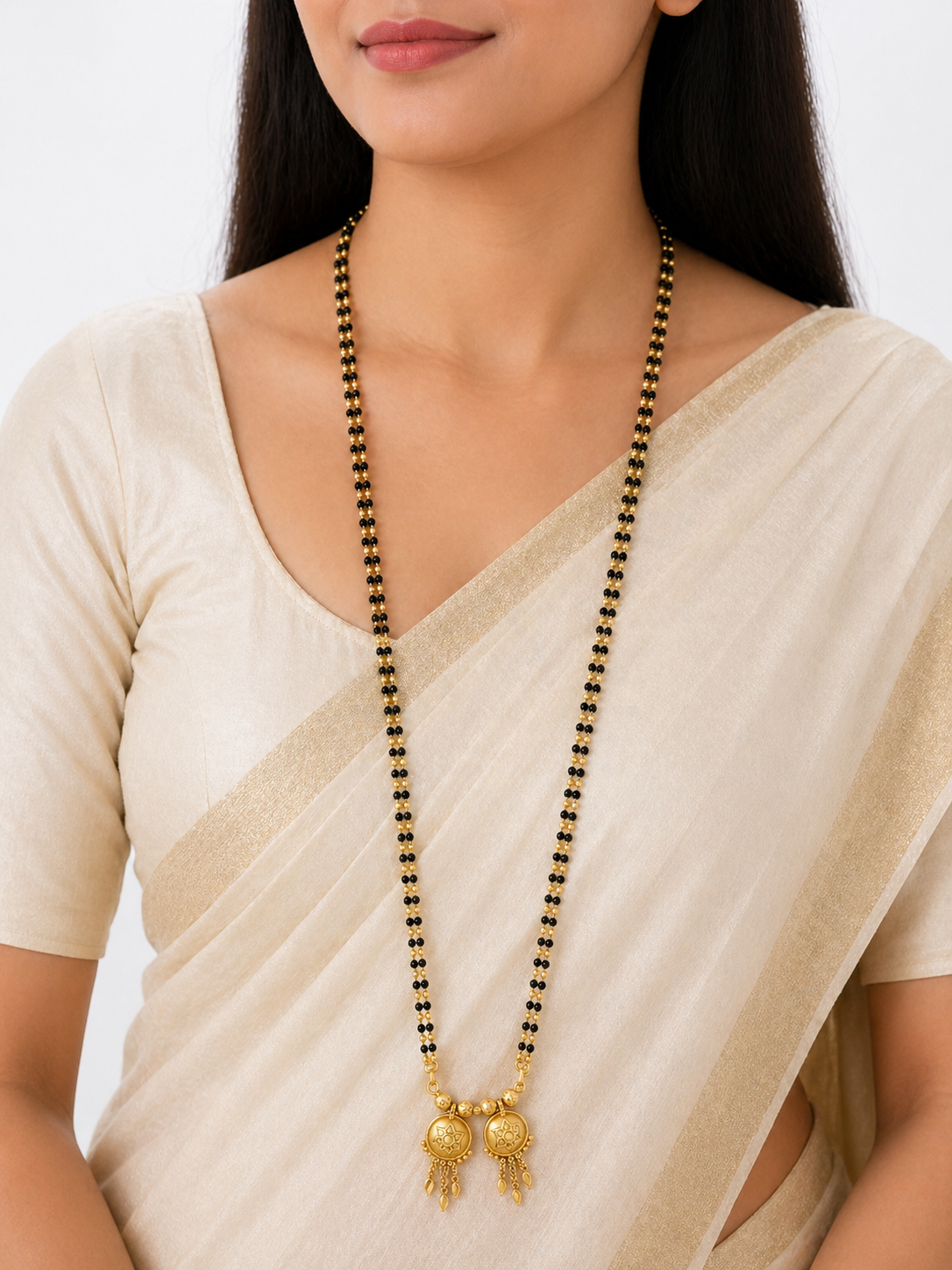 Elegant Long Dual Pendant Mangalsutra