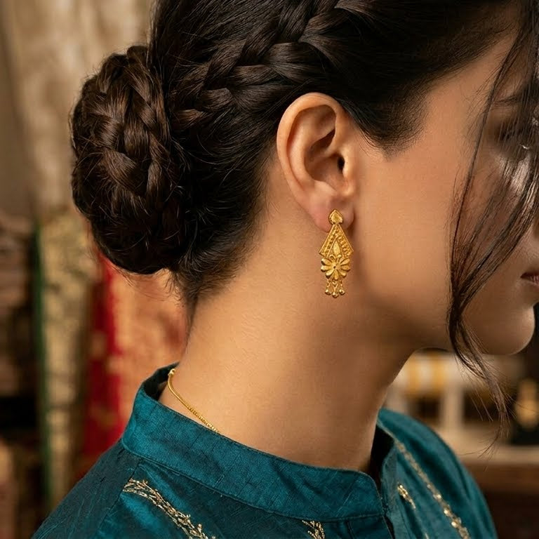 Floral Filigree Drop Earrings