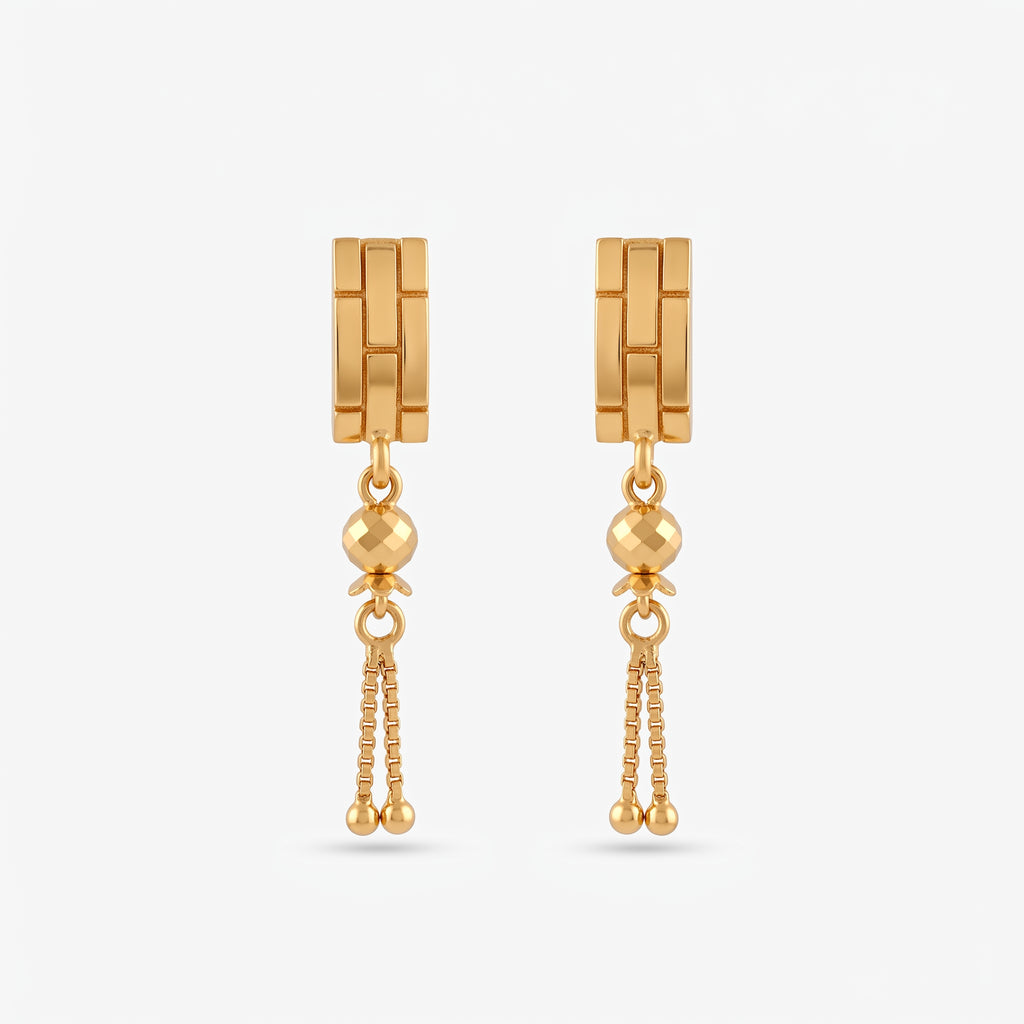 Geometric Tassel Drop Earrings