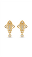 Elegant Diamond Drop Gold Earrings