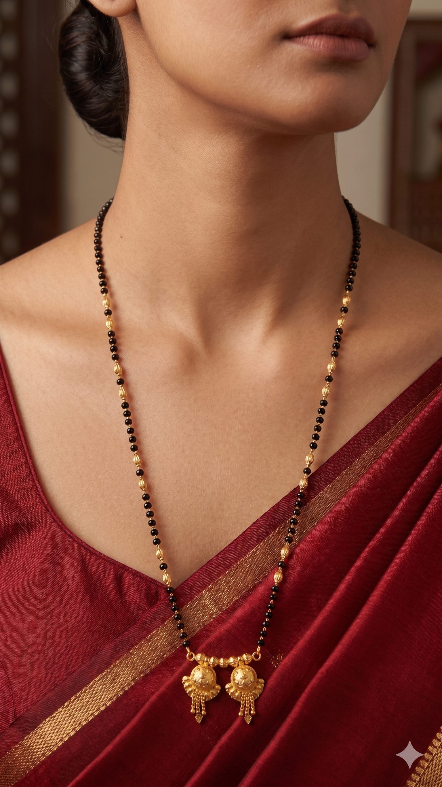 Traditional Long Dual Pendant Mangalsutra