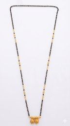 Classic Gold Bead Dual Pendant Mangalsutra
