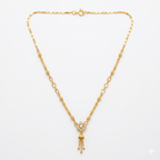 Elegant Floral Drop Gold Necklace