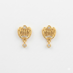 Royal Crown Gold Drop Earrings