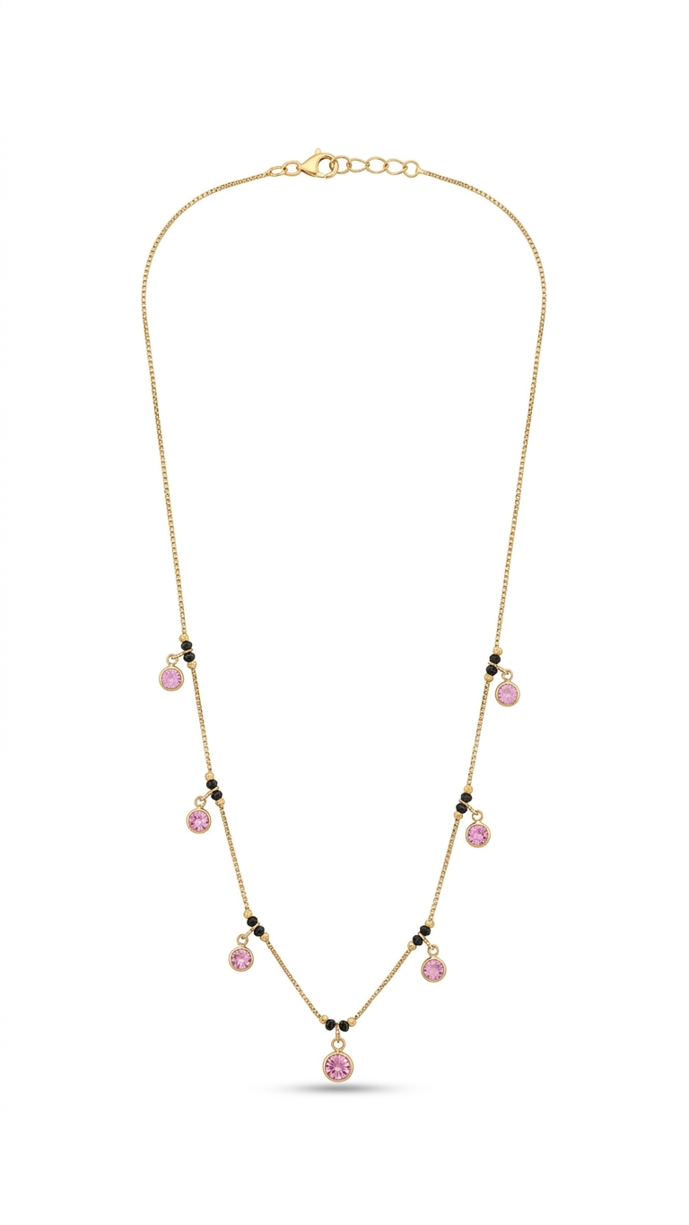 Pink Crystal  Style Necklace