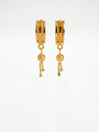 Gold Hoop Drop Earrings
