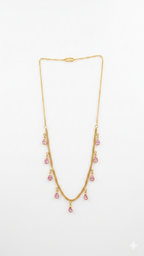 Pink Drop Charm Necklace