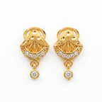Gold Classic Drop Stud Earrings