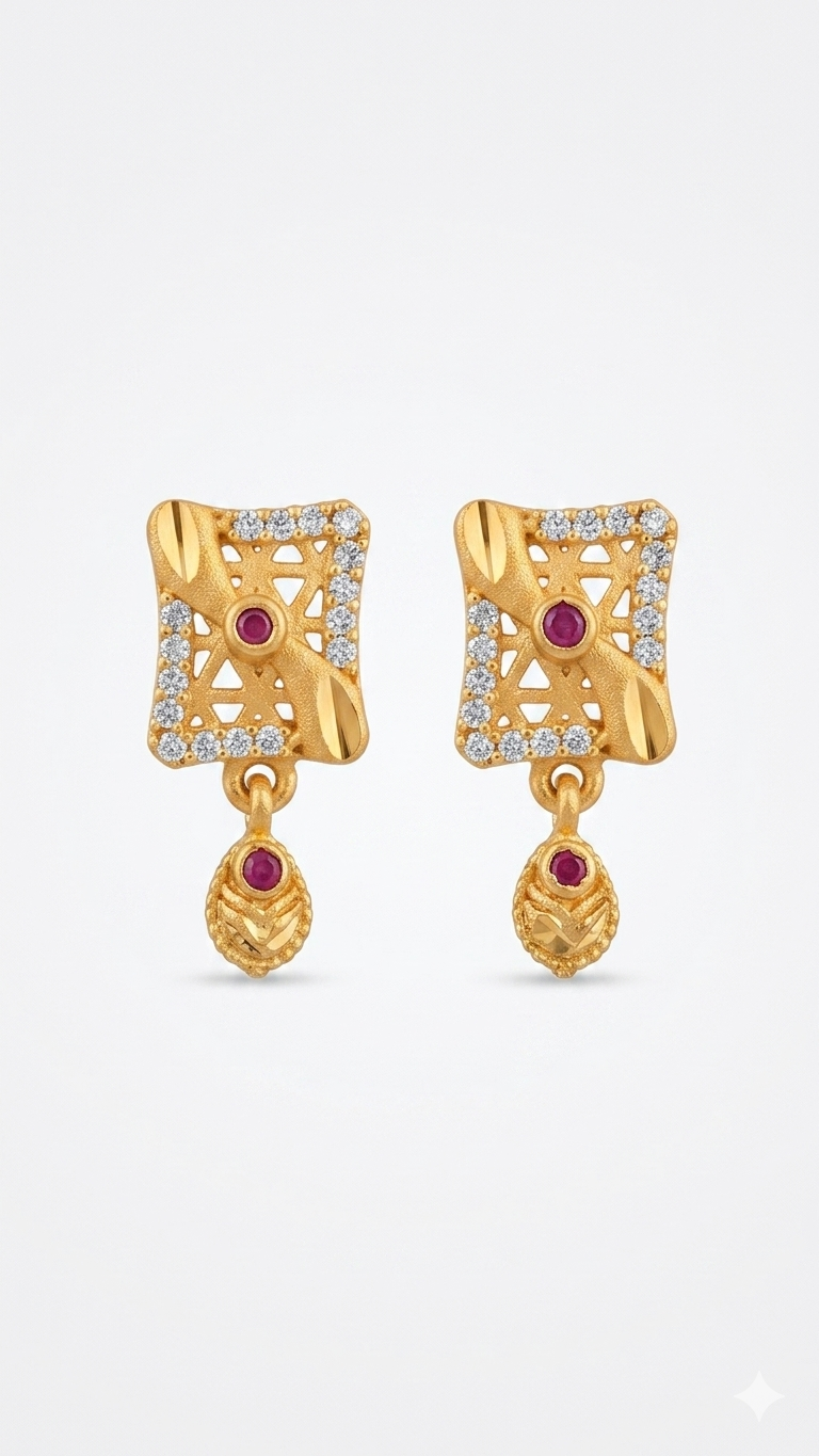Ruby Drop Earrings