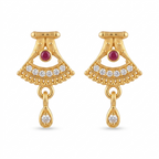 Ruby Fan Drop Earrings