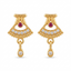 Ruby Fan Drop Earrings