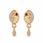 Designer Oval Drop Earrings