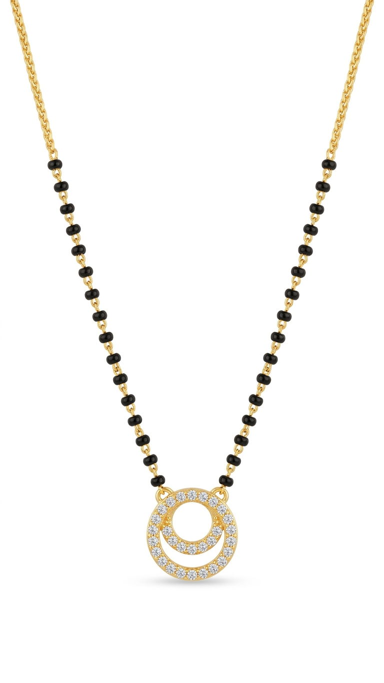 Elegant Double Circle Stone Mangalsutra