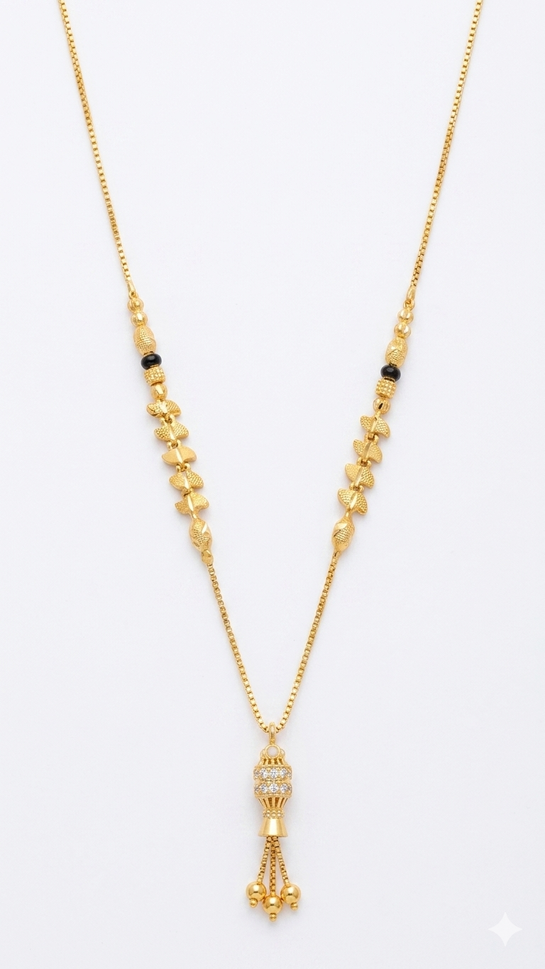 Elegant Traditional Drop Pendant Mangalsutra Necklace