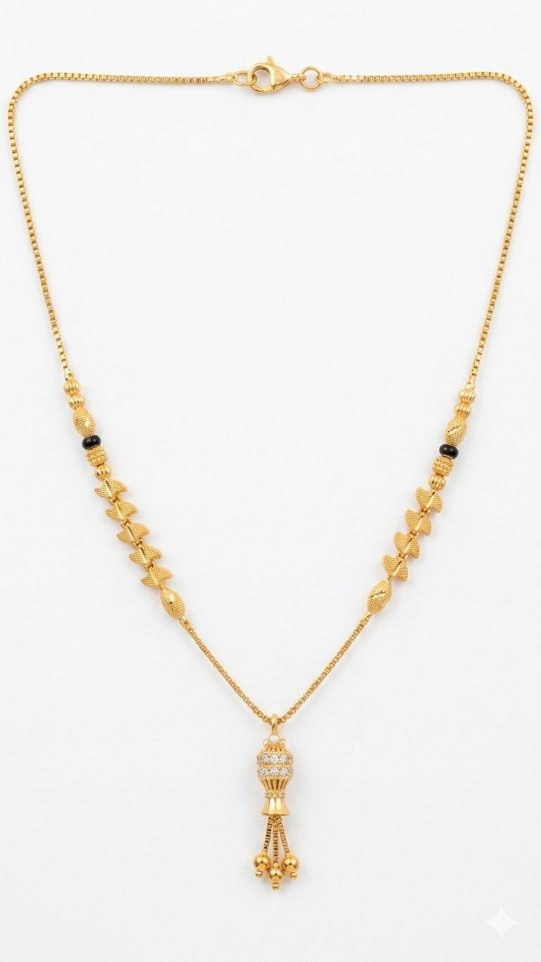 Elegant Traditional Drop Pendant Mangalsutra Necklace
