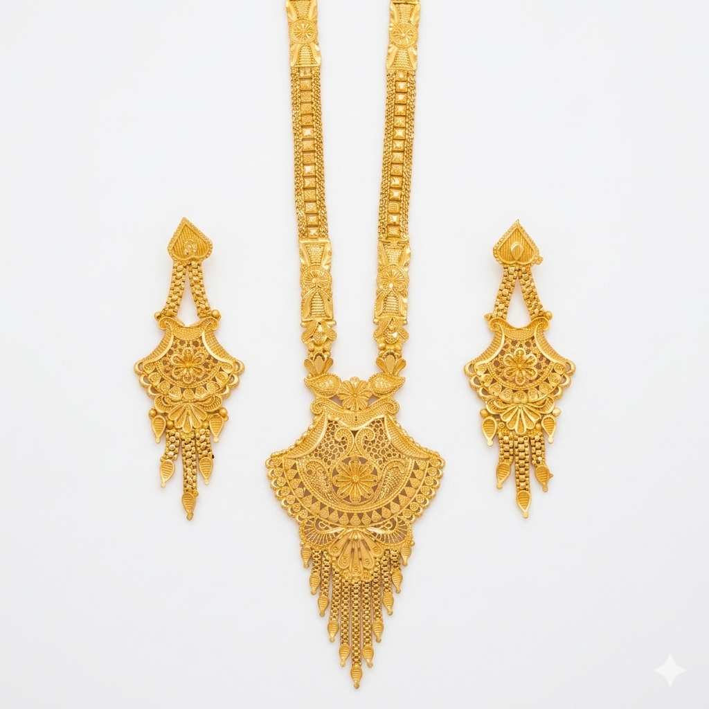 Royal Floral Antique Long Mangalsutra