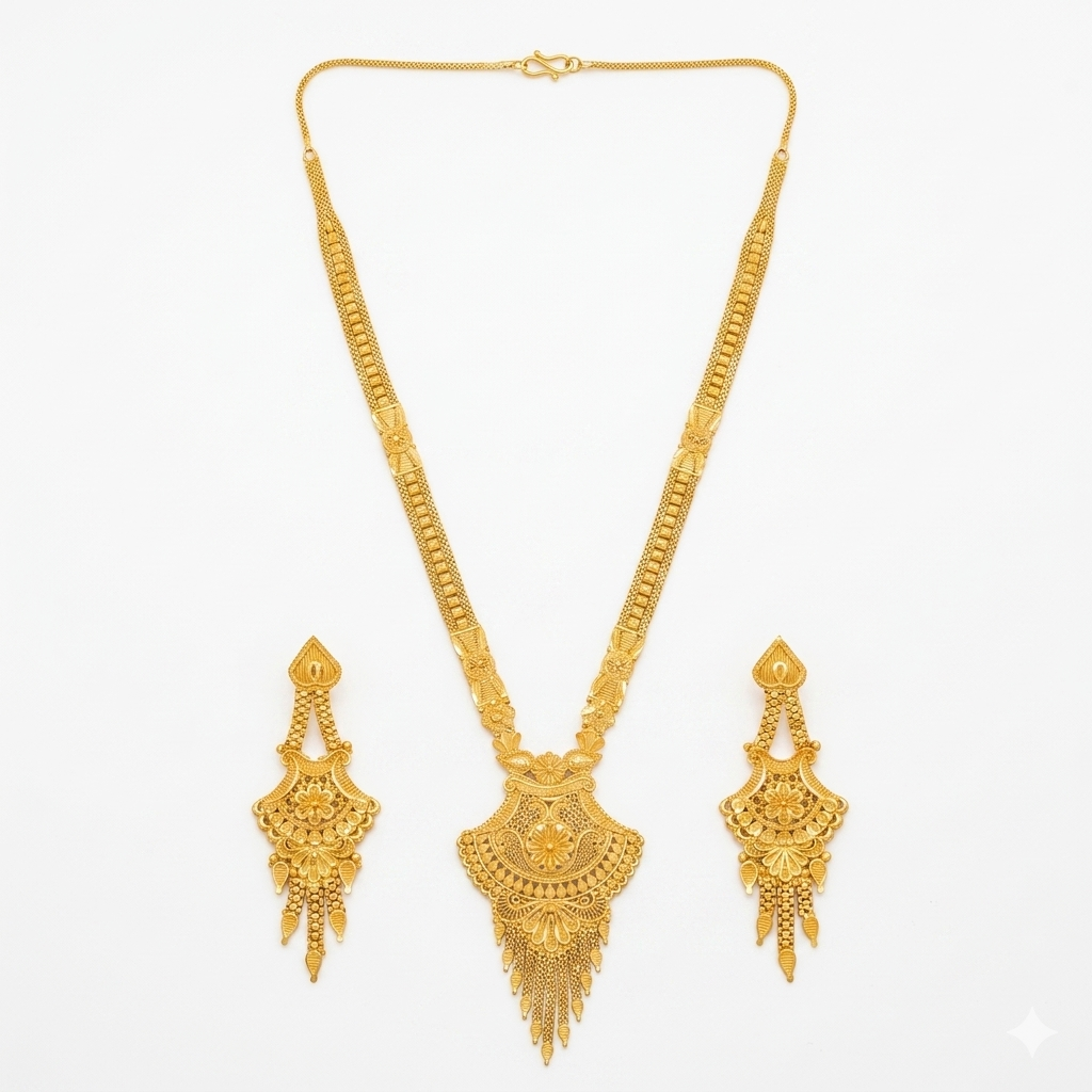 Royal Floral Antique Long Mangalsutra Main image