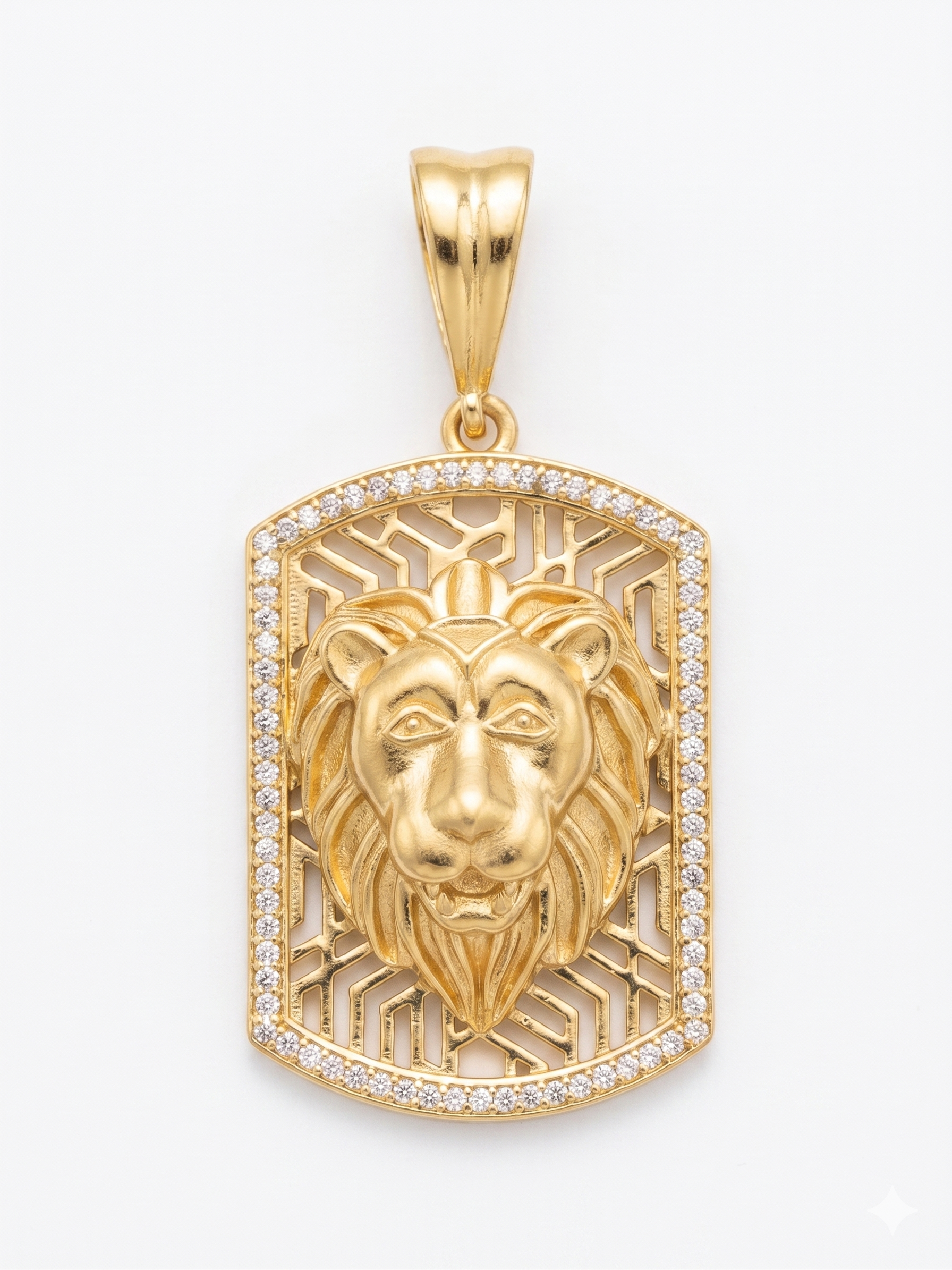 Royal Lion Face Gold Pendant Main image