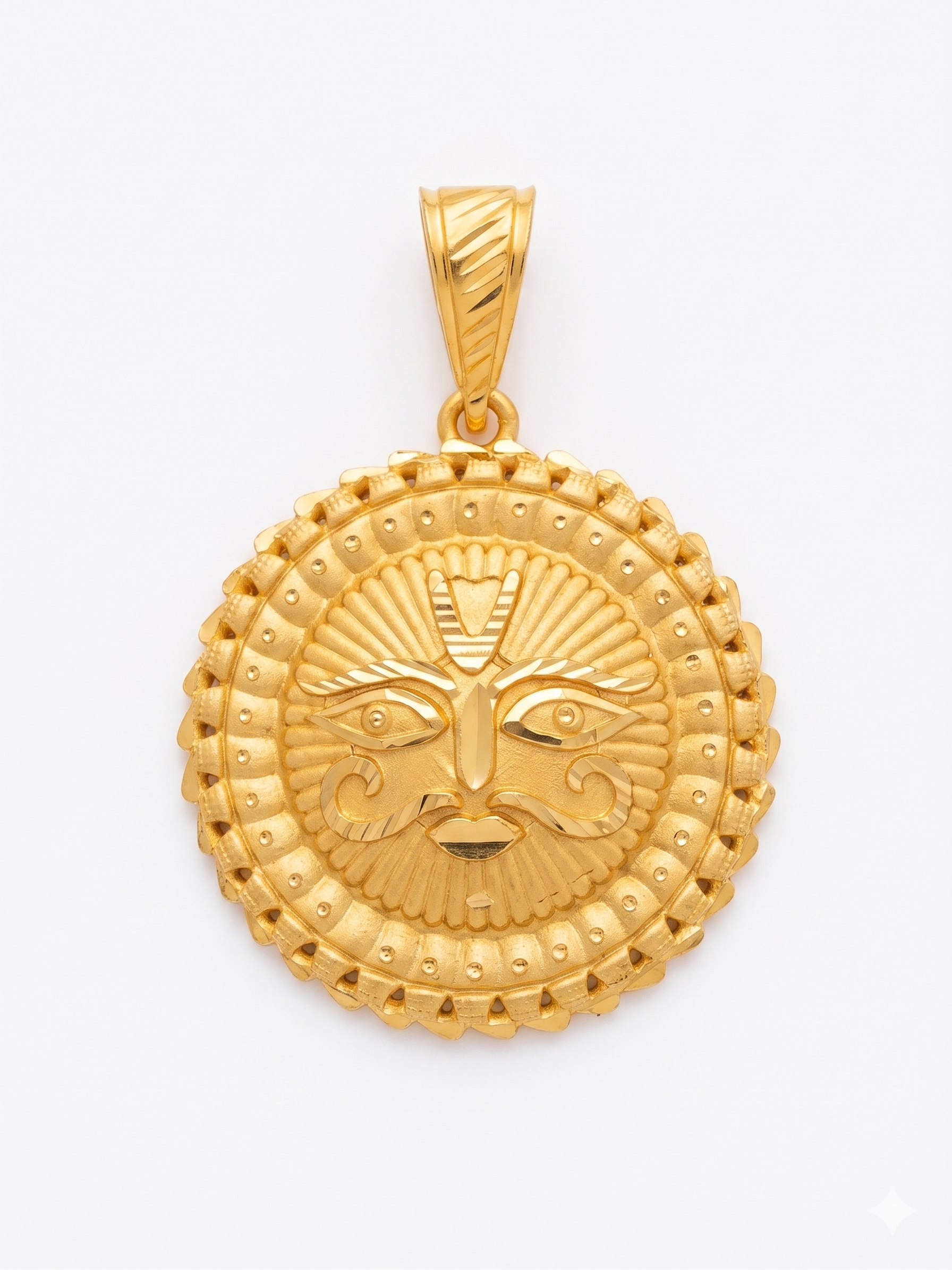 Divine Surya Dev Gold Pendant Main image