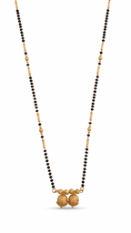 Classic Gold Bead Dual Pendant Mangalsutra
