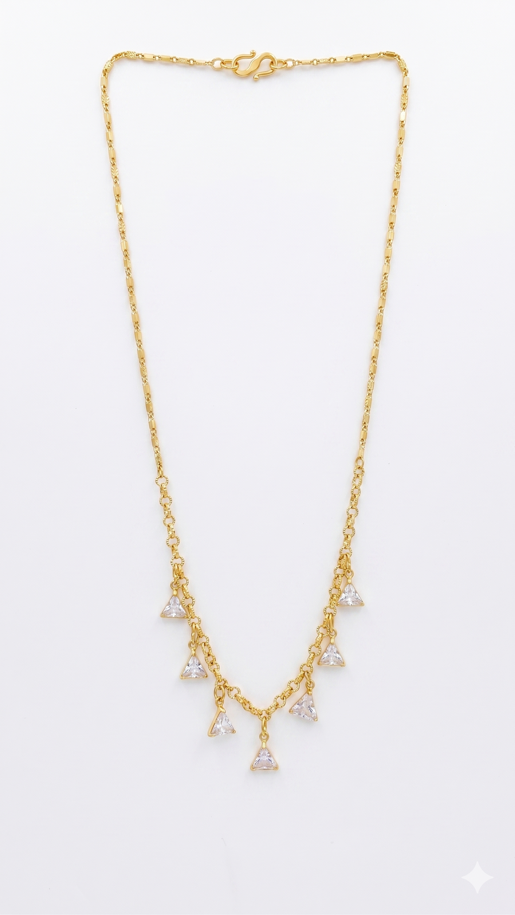 Crystal Triangle Charm Necklace