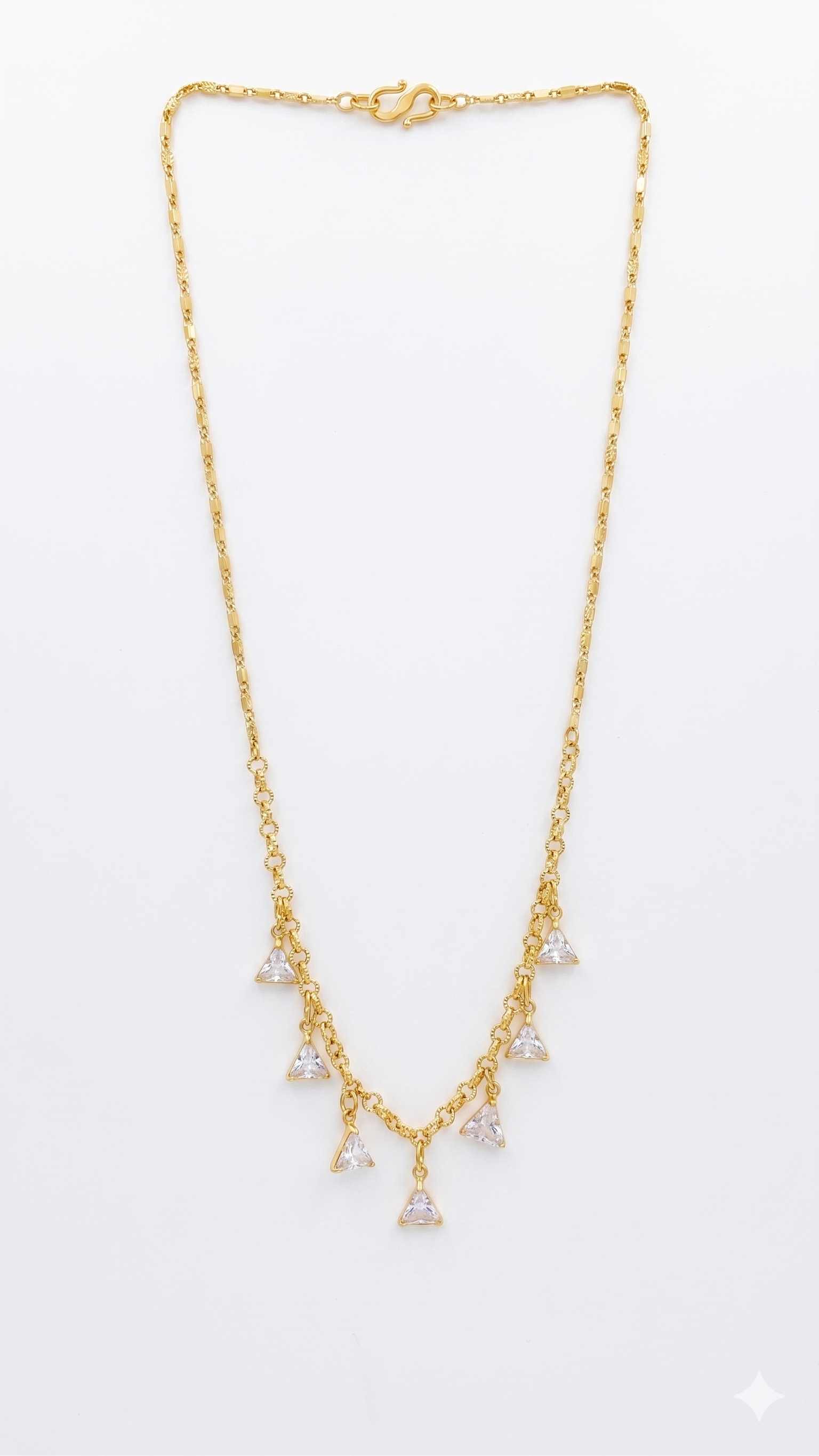 Crystal Triangle Charm Necklace