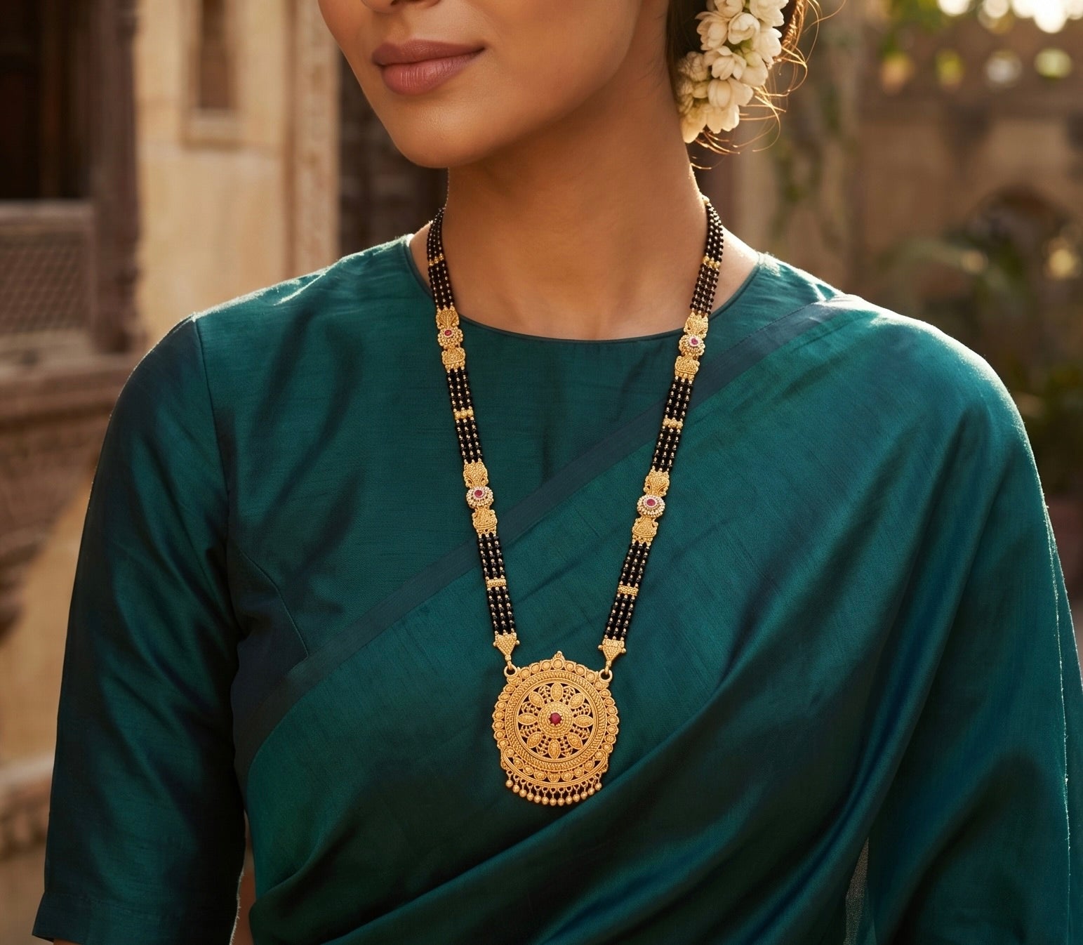 Aarohi Heritage Disc Mangalsutra Secondary image