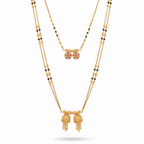 Royal Dual Elegance Mangalsutra Combo – 24K Gold Plated Set