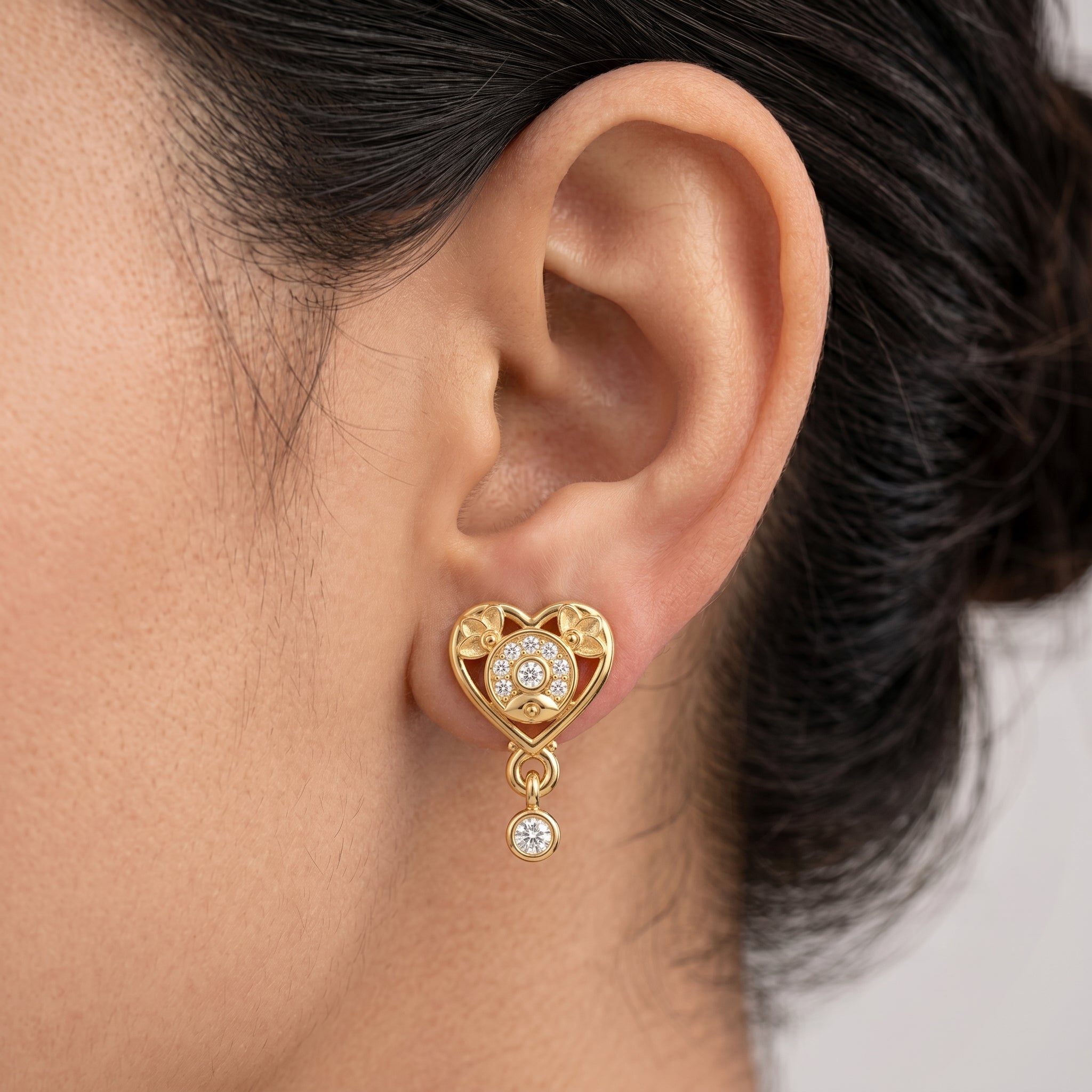 Celestial Heart Sparkle Earrings